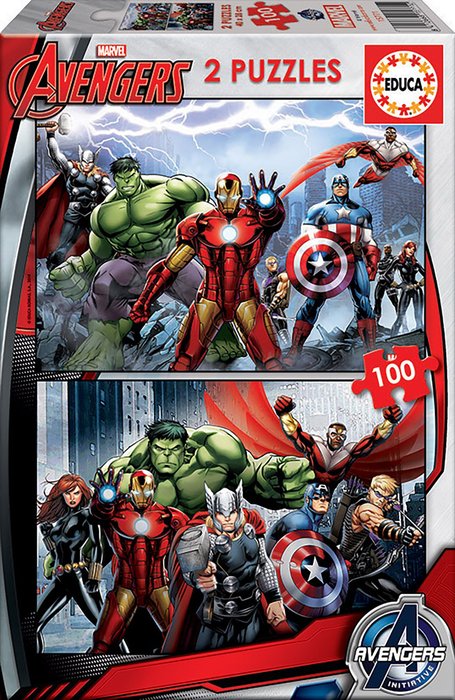 PUZZLE 2X100 PIEZAS AVENGERS | EDUCA-BORRAS | 1 UNIDAD | 8412668157712
