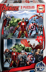 PUZZLE 2X100 PIEZAS AVENGERS | EDUCA-BORRAS | 1 UNIDAD | 8412668157712