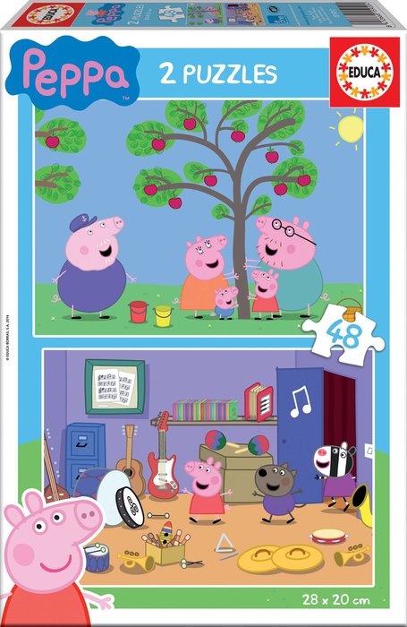PUZZLE 2X48 PIEZAS PEPPA PIG | EDUCA-BORRAS | 1 UNIDAD | 8412668159204 Imagen principal del producto