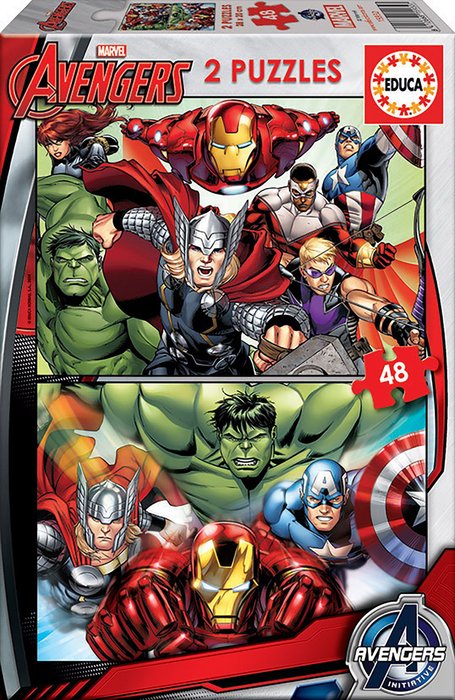 PUZZLE 2X48 PIEZAS AVENGERS | EDUCA-BORRAS | 1 UNIDAD | 8412668159327