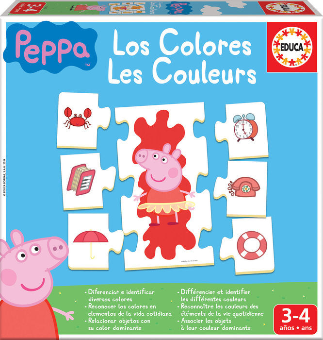Peppa Pig Los Colores EDUCA BORRAS Pack 12 Juegos de observación