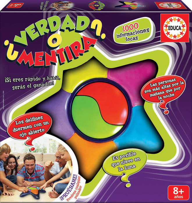 Juego ¿Verdad o Mentira? Educa Borras - Juego de mesa para mayores de 8 años