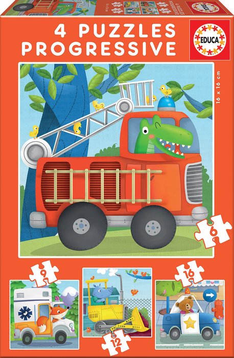PUZZLE PROGRESIVO 6-9-12-16 PATRULLA DE RESCATE | EDUCA-BORRAS | 1 UNIDAD | 8412668171442 Imagen principal del producto
