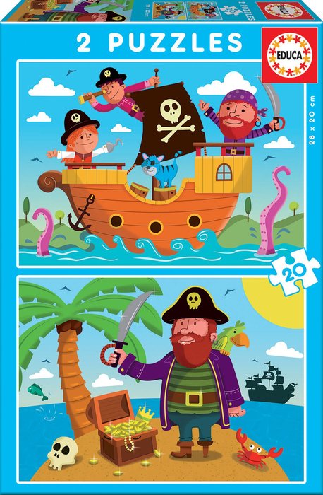 PUZZLE 2X20 PIEZAS PIRATAS | EDUCA-BORRAS | 1 UNIDAD | 8412668171497 Imagen principal del producto