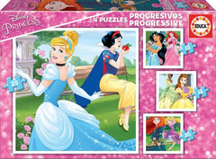 PUZZLE PROGRESIVOS PRINCESAS DISNEY 12-16-20-25 | EDUCA-BORRAS | 1 UNIDAD | 8412668171664