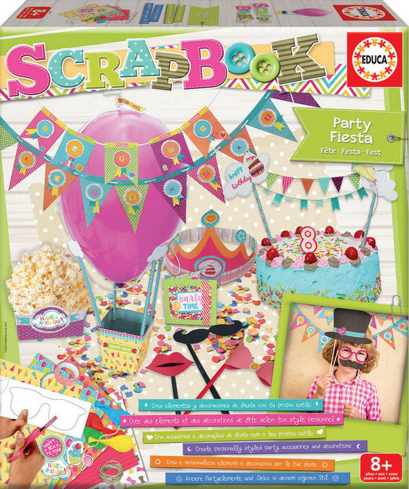 Scrapbook Party Fiesta Educa Borras Pack 12 planchas de manualidades