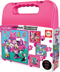 MALETA PUZZLES PROGRESIVOS MINNIE HAPPY HELPERS 12-16-20-25 | EDUCA-BORRAS | 1 UNIDAD | 8412668176386