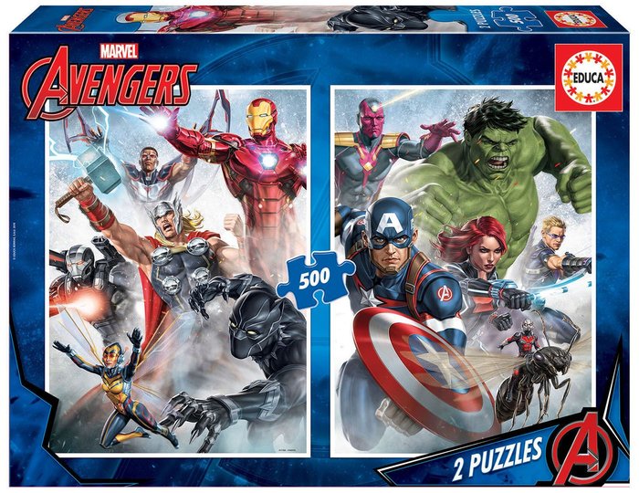 PUZZLE EDUCA 2 X 500 PIEZAS LOS VENGADORES | EDUCA-BORRAS | 1 UNIDAD | 8412668179943 Imagen principal del producto