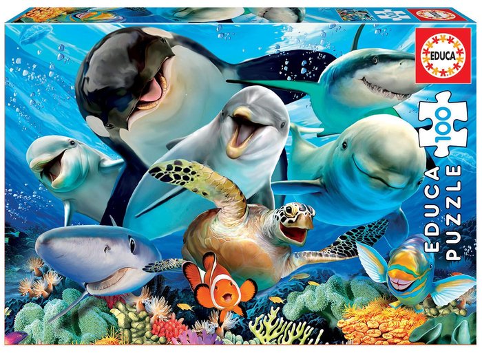 PUZZLE 100 PIEZAS SELFIE BAJO EL AGUA | EDUCA-BORRAS | 1 UNIDAD | 8412668180628