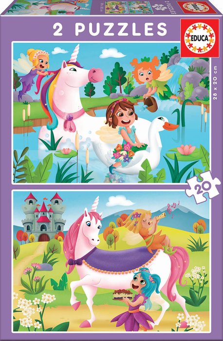 PUZZLE 2X20 PIEZAS UNICORNIOS Y HADAS | EDUCA-BORRAS | 1 UNIDAD | 8412668180642 Imagen principal del producto