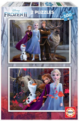 PUZZLE 2X100 PIEZAS FROZEN 2 | EDUCA-BORRAS | 1 UNIDAD | 8412668181113