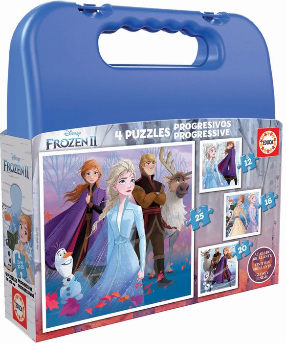 Puzzle Maleta Progresivos 12 16 20 25 Frozen 2 EDUCA-BORRAS