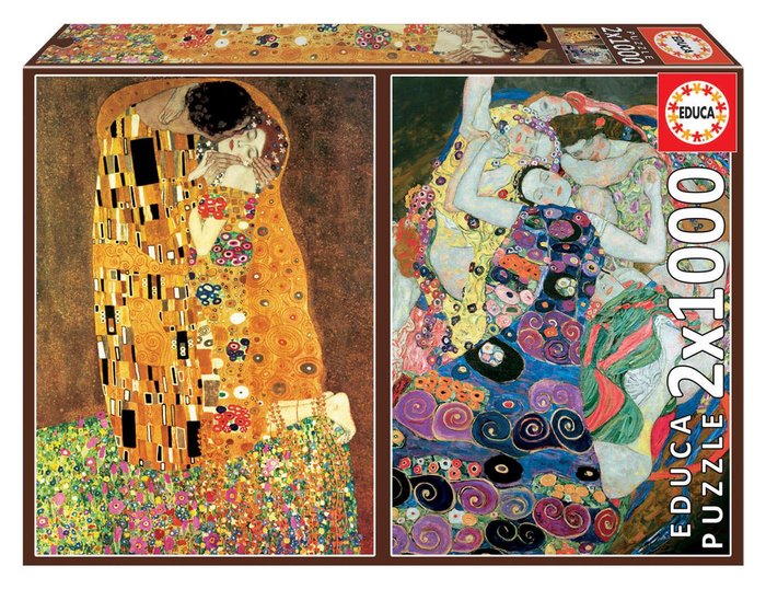 PUZZLE EDUCA 2X1000 PZS EL BESO + LA VIRGEN, GUSTAV KLIMT | EDUCA-BORRAS | 1 UNIDAD | 8412668184886 Imagen principal del producto