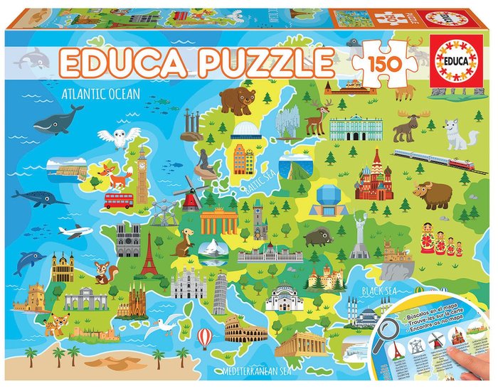 PUZZLE 150 PIEZAS MAPA EUROPA | EDUCA-BORRAS | 1 UNIDAD | 8412668186071