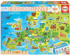 PUZZLE 150 PIEZAS MAPA EUROPA | EDUCA-BORRAS | 1 UNIDAD | 8412668186071