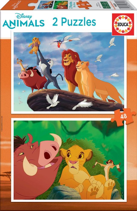 PUZZLE 2X48 PIEZAS REY LEON | EDUCA-BORRAS | 1 UNIDAD | 8412668186293 Imagen principal del producto