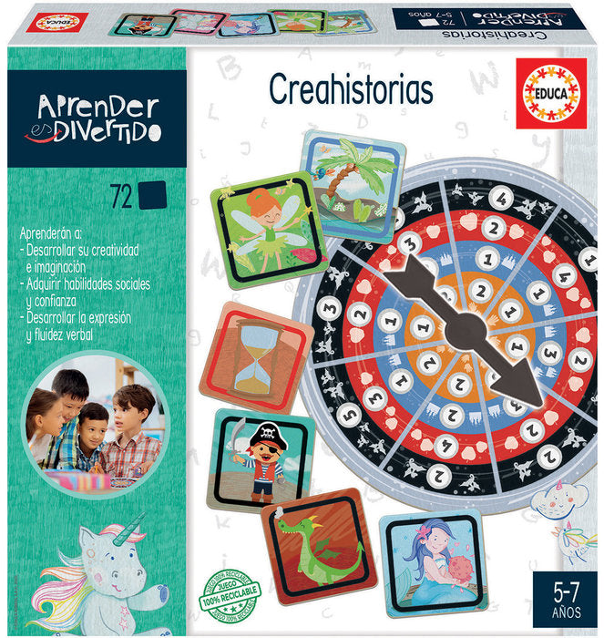 JUEGO EDUCA CREA HISTORIAS 72 CARTAS | EDUCA-BORRAS | 1 UNIDAD | 8412668186941