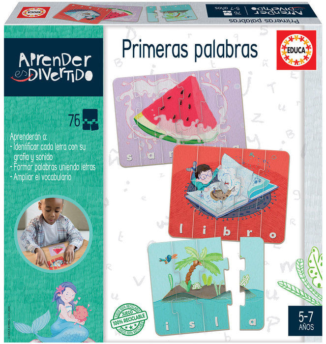 PUZZLE EDUCA PRIMERAS PALABRAS 76 PIEZAS | EDUCA-BORRAS | 1 UNIDAD | 8412668186972 Imagen principal del producto
