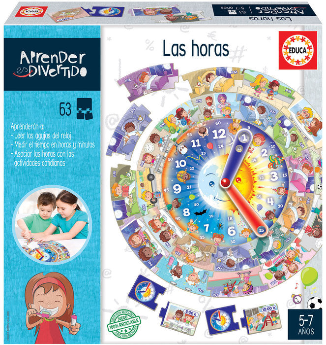 PUZZLE EDUCA LAS HORAS 40 PIEZAS | EDUCA-BORRAS | 1 UNIDAD | 8412668186989 Imagen principal del producto