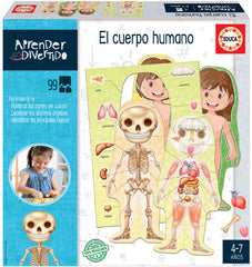 PUZZLE EDUCA EL CUERPO HUMANO 98 PIEZAS | EDUCA-BORRAS | 1 UNIDAD | 8412668187016