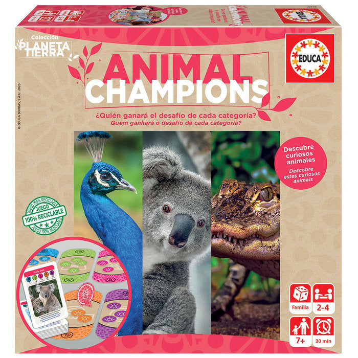 Planeta Tierra Animales Campeones Educa Borras Pack 30 piezas