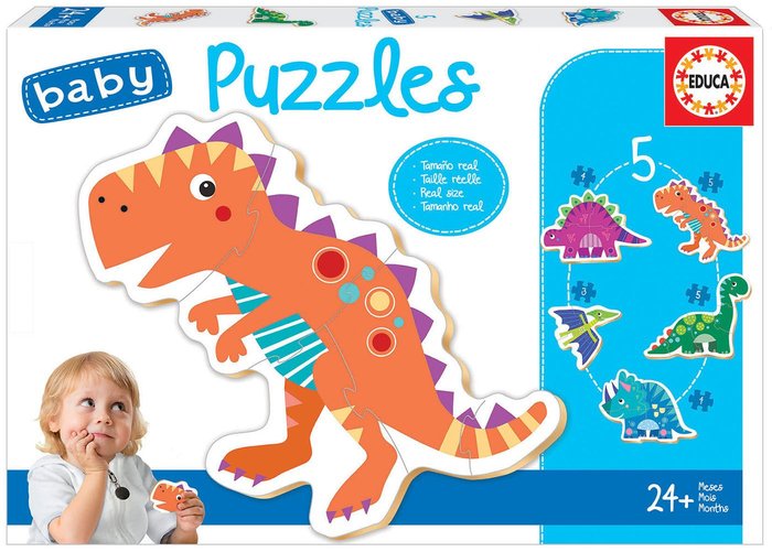 Baby Puzzles Dinosaurios Educa Borras Pack 6 Piezas