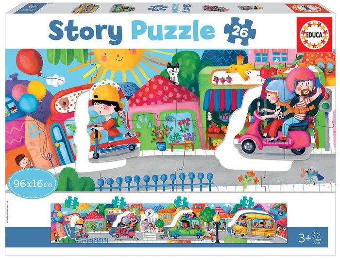 Vehículos en la Ciudad Story Puzzle 26 Piezas EDUCA BORRAS