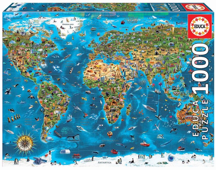 Puzzle Maravillas del Mundo 1000 Piezas EDUCA BORRAS