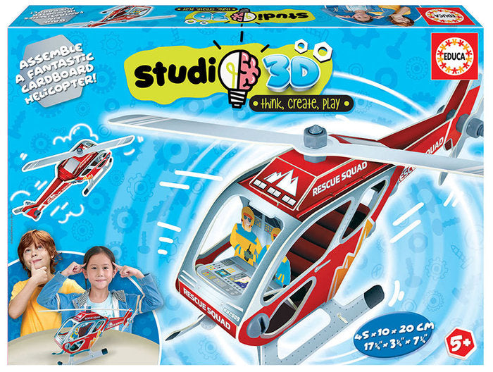 Helicoptero Studio 3D EDUCA BORRAS Juego de mesa en cartón