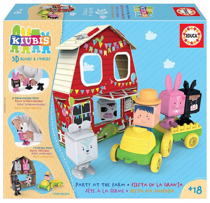Fiesta en la granja de Kiubis EDUCA BORRAS Juego de mesa
