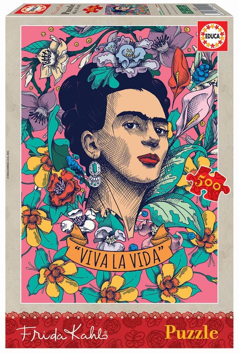PUZZLE EDUCA 500 PIEZAS VIVA LA VIDA FRIDA KAHLO | EDUCA-BORRAS | 1 UNIDAD | 8412668192515 Imagen principal del producto