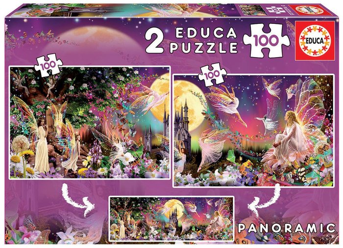 PUZZLE EDUCA 2X100 PIEZAS TRIPTICO DE HADAS | EDUCA-BORRAS | 1 UNIDAD | 8412668192911 Imagen principal del producto