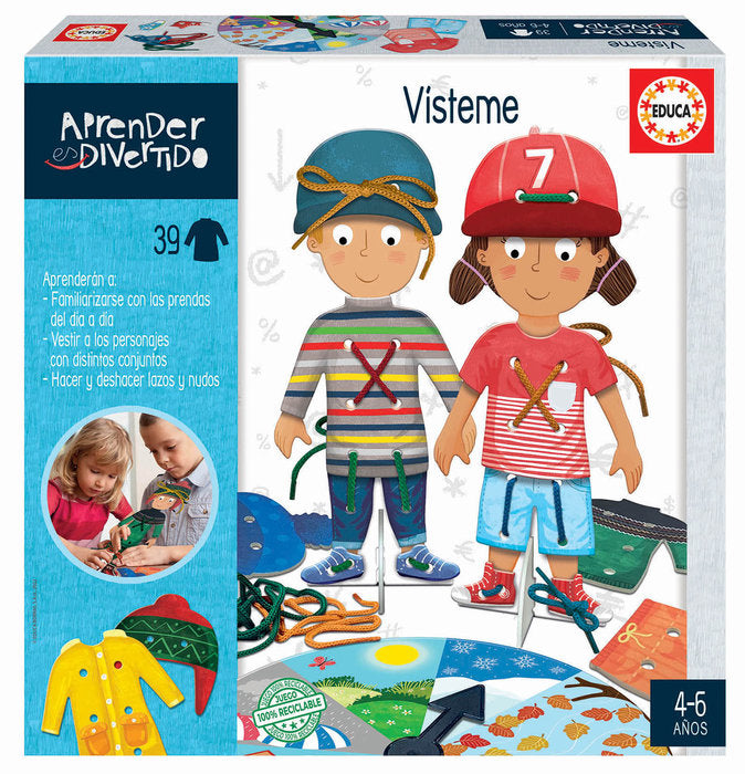 Aprender Es Divertido Vísteme Juego de Mesa Marca EDUCA BORRAS