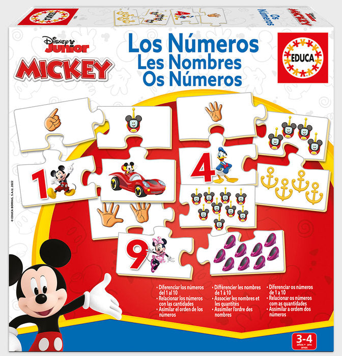 JUEGO EDUCA LOS NUMEROS MICKEY AND FRIENDS | EDUCA-BORRAS | 1 UNIDAD | 8412668193277 Imagen principal del producto