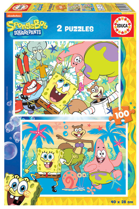 Puzzle Bob Esponja 2x100 Piezas EDUCA BORRAS