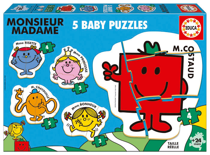 Baby Puzzles Monsieur Madame Educa Borras Pack 12