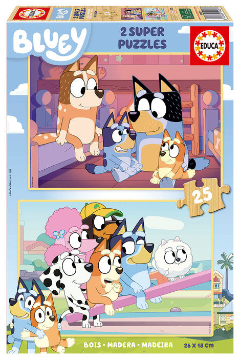 Puzzle 2x25 Bluey Educa-Borras