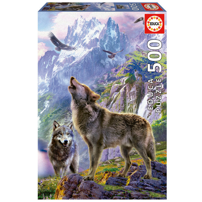 Puzzles de 500 Piezas Lobos en las Rocas Educa-Borras Imagen principal del producto