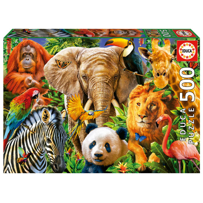 Puzzle collage de animales salvajes 500 piezas EDUCA BORRAS
