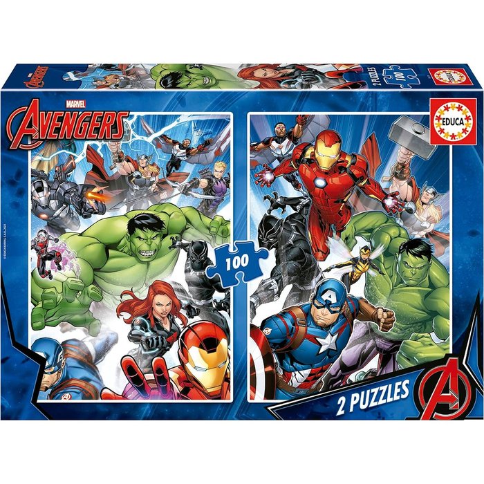 Puzzle Infantil Avengers 2x100 Piezas EDUCA BORRAS