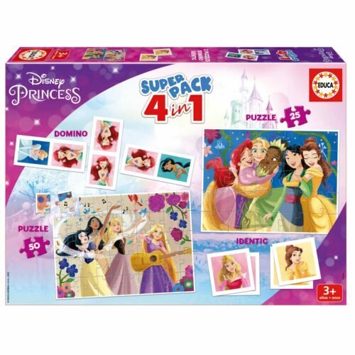 Educa Superpack Disney Princess Juego de Mesa Cartón para Todas las Edades