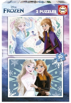 Puzzle 2x20 Piezas Frozen Educa Borras para niños