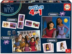Puzzles Educa Borras Pack 4 Superpack Wish para niños y adultos
