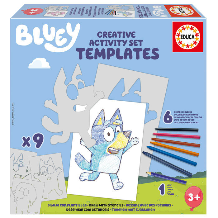 Juego de Dibujo con Plantillas Creativas Bluey EDUCA BORRAS Imagen principal del producto
