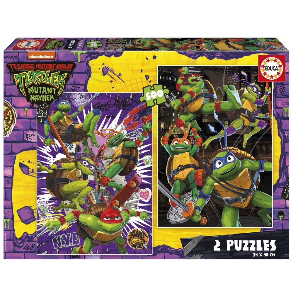 Puzzle 2x500 Piezas Tortugas Ninja Educa Borras