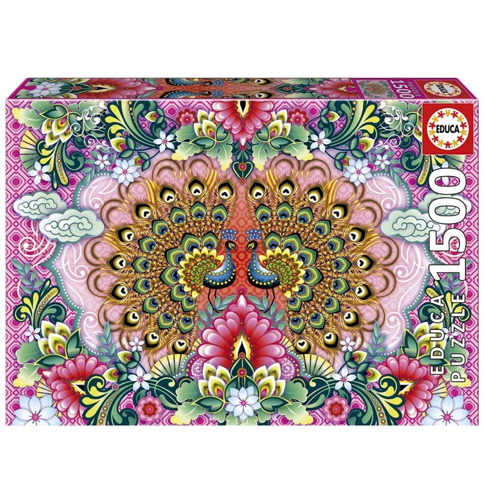 Puzzle 1500 Piezas Pavos Reales de Bengala EDUCA BORRAS
