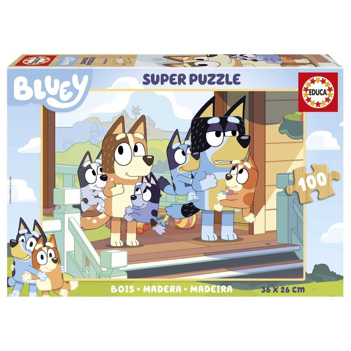 PUZZLE BLUEY MADERA 100 PIEZAS | EDUCA-BORRAS | 1 UNIDAD | 8412668199675 Imagen principal del producto