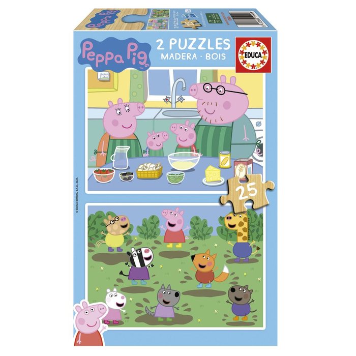 PUZZLE PEPPA PIG 2X25 PIEZAS | EDUCA-BORRAS | 1 UNIDAD | 8412668199958 Imagen principal del producto
