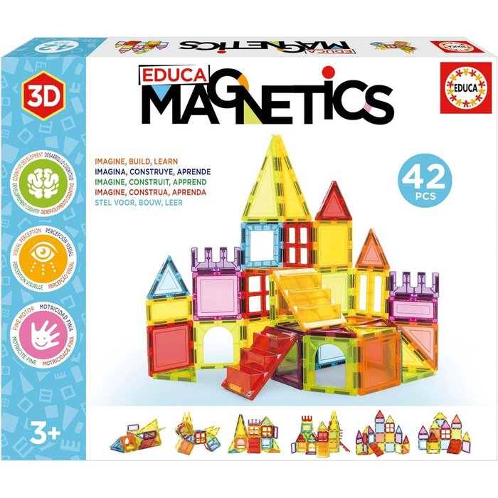 Educa Magnetics 42 Piezas Juguete educativo de imanes EDUCA-BORRAS
