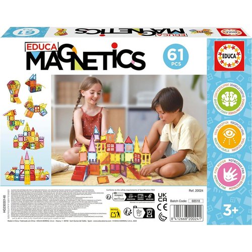 Educa Magnetics 61 piezas - Bloques magnéticos 3D